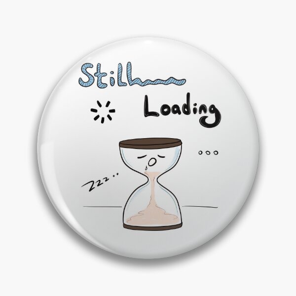 Item preview, Still Loading – Hand-Drawn Hourglass Doodle designed and sold by mintmono-studio.