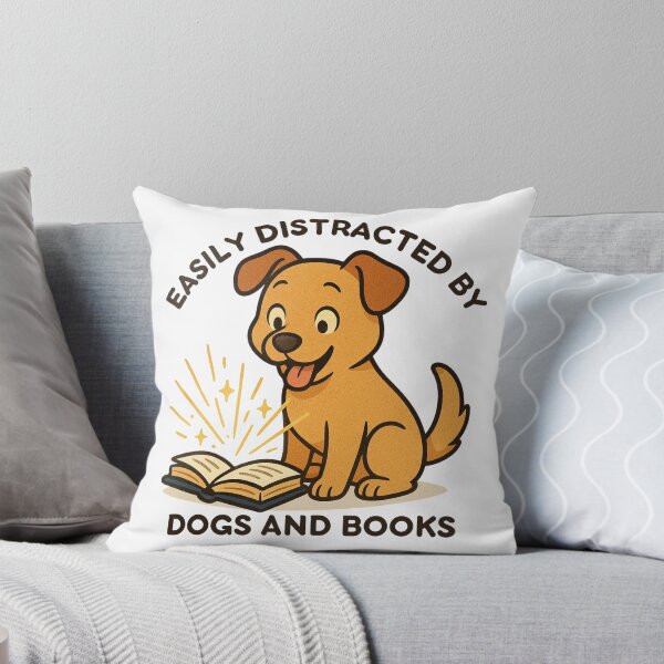 Item preview, Easily Distracted By Dogs And Book designed and sold by SnorkleSupply.