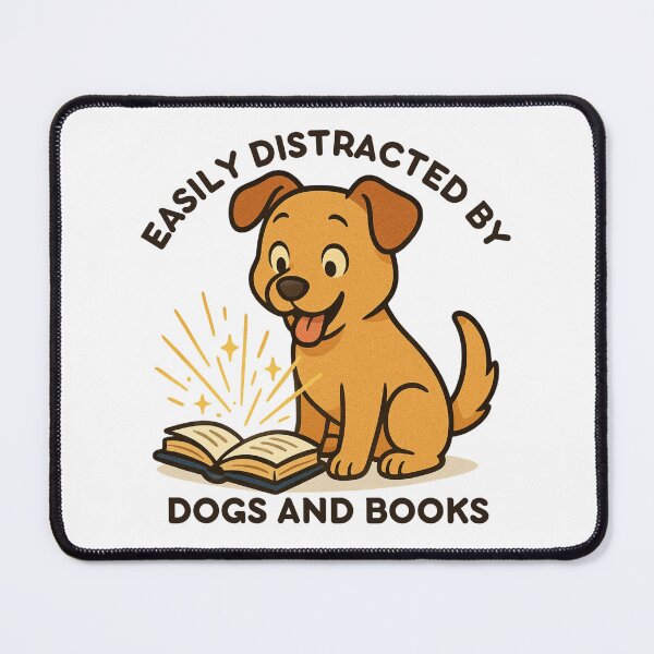 Item preview, Easily Distracted By Dogs And Book designed and sold by SnorkleSupply.