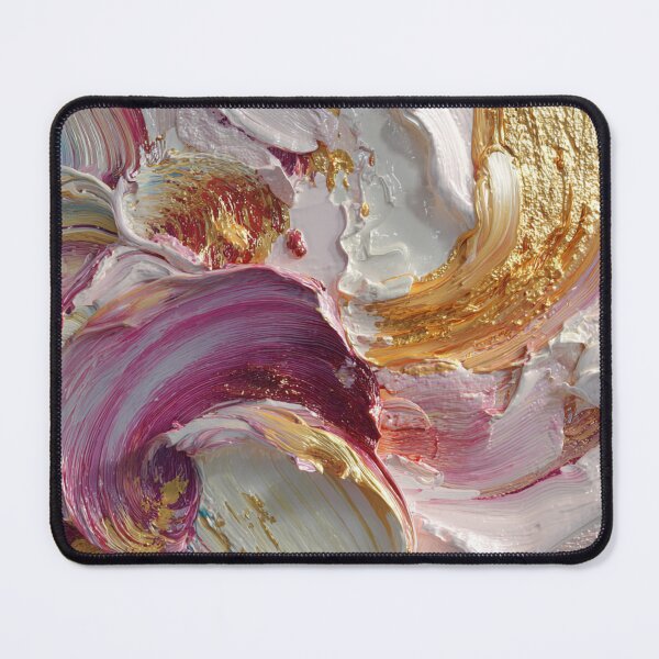 Item preview, Abstract Impasto Pink and Gold Leaf  designed and sold by PrincessaCharms.