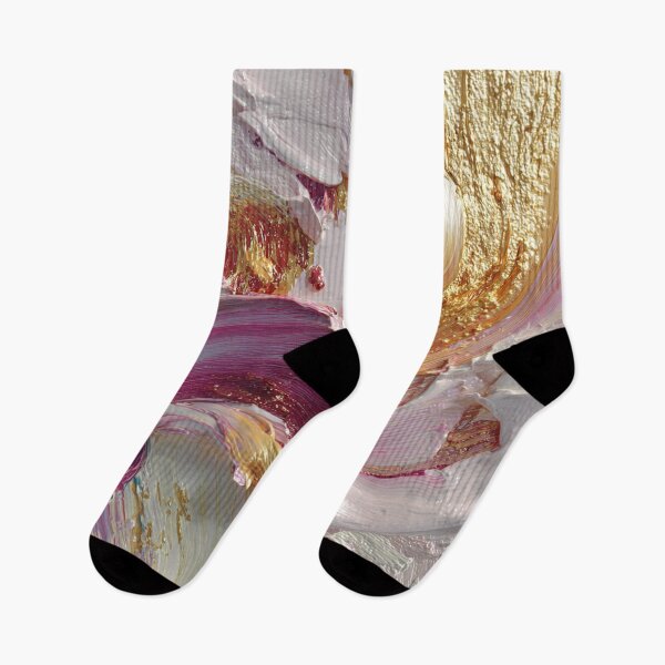 Item preview, Abstract Impasto Pink and Gold Leaf  designed and sold by PrincessaCharms.