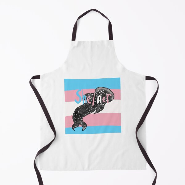 Item preview, She/her trans flag with whaleshark designed and sold by Swirling_UniverseShop.