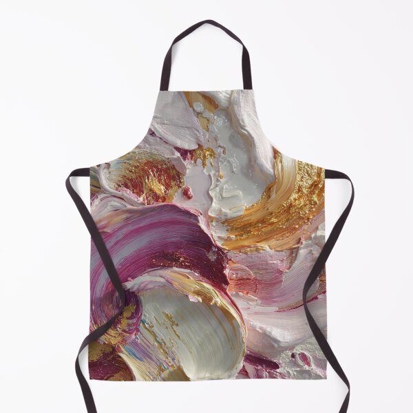 Item preview, Abstract Impasto Pink and Gold Leaf  designed and sold by PrincessaCharms.