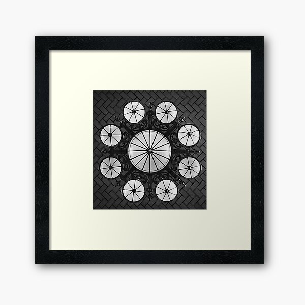 Ellis Island Chandelier in the Registry Hall Framed Art Print