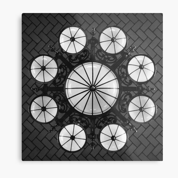 Ellis Island Chandelier in the Registry Hall Metal Print