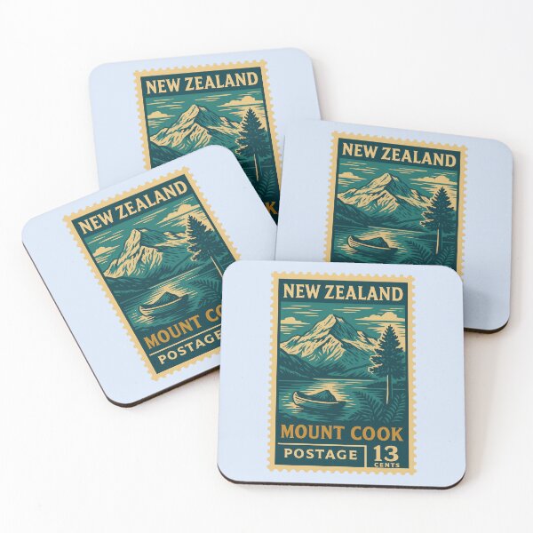 Item preview, Vintage New Zealand Stamp – Mount Cook Aoraki Alpine Design designed and sold by Travellerz.