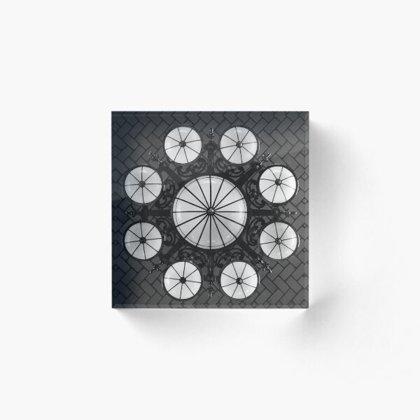 Ellis Island Chandelier in the Registry Hall Acrylic Block