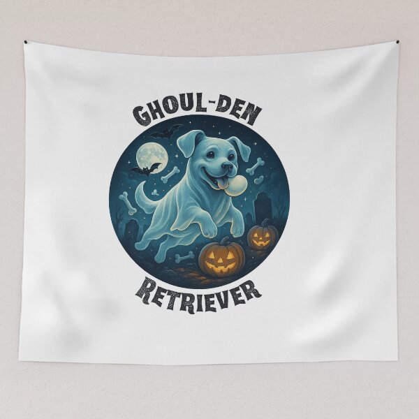 Item preview, Ghoul-den Retriever — Ghost Golden Retriever Halloween designed and sold by VibeOasis.