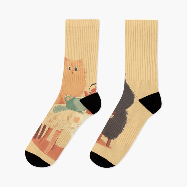 Item preview, Minimalist Cats Having Tea designed and sold by Rtymer.