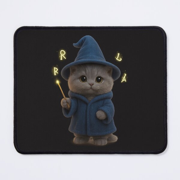 Item preview, Cute Wizard Cat - Adorable Grey British Shorthair Magical Kitten Art designed and sold by Moons Studio.
