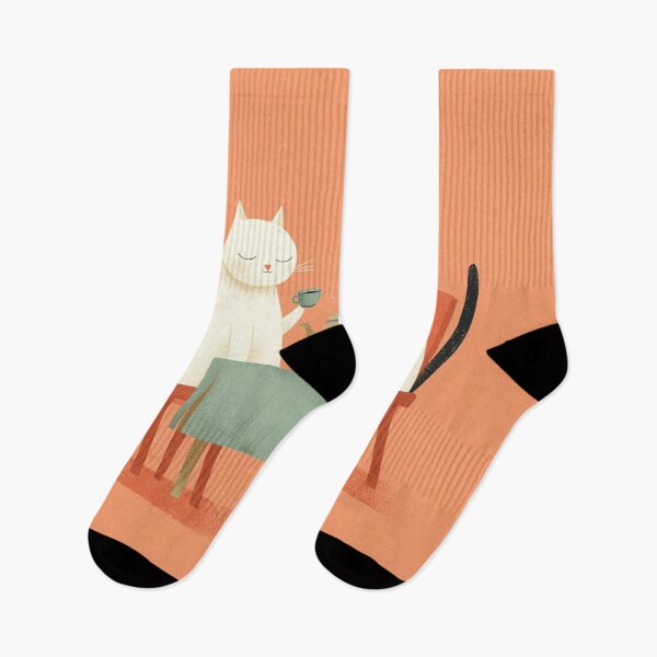 Item preview, Minimalist Cats Having Tea designed and sold by Rtymer.