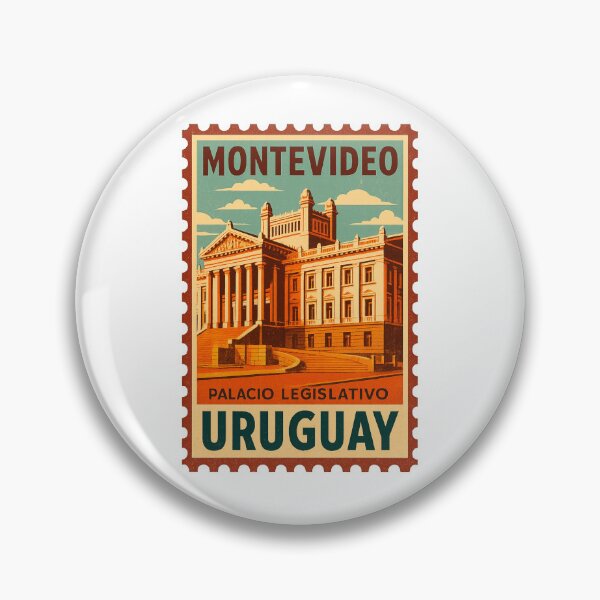 Artikelvorschau, Montevideo Legislative Palace Vintage Briefmarke Uruguay entworfen und verkauft von CleanQuotes.