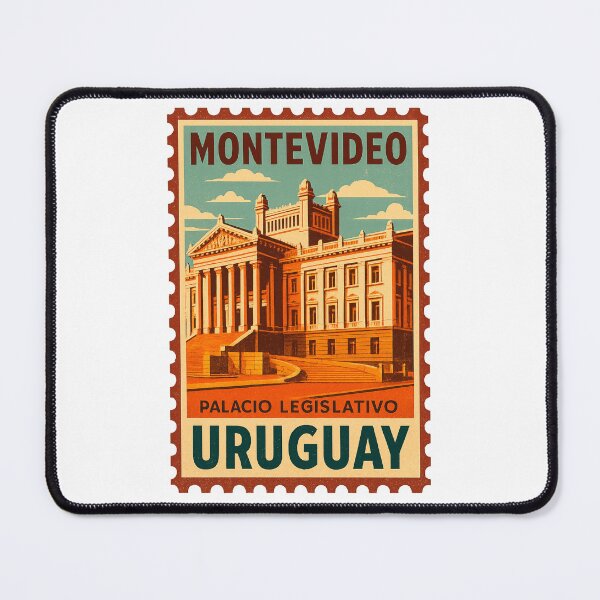 Artikelvorschau, Montevideo Legislative Palace Vintage Briefmarke Uruguay entworfen und verkauft von CleanQuotes.