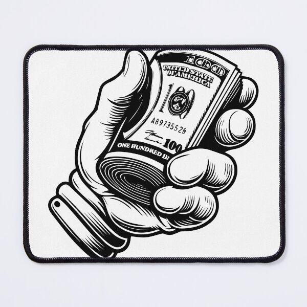 Item preview, Hand Holding Stack of Hundred Dollar Bills designed and sold by -DEEWOLF-.