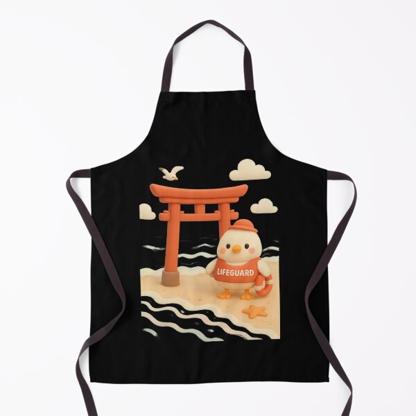 Item preview, Cute Torii Gate Beach Seagull Lifeguard | Kawaii Japanese Cottagecore Art designed and sold by Moons Studio.