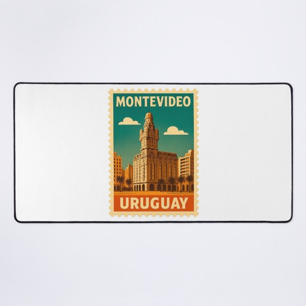 Item preview, Montevideo Palacio Salvo Vintage Postage Stamp Illustration designed and sold by CleanQuotes.