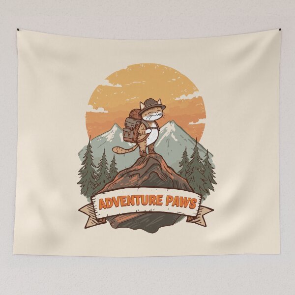 Item preview, Explorer Cat in Mountains -  Adventure Paws  designed and sold by sherifshaaban.