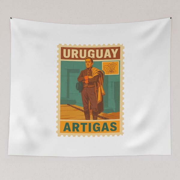 Item preview, Uruguay Artigas Vintage Postage Stamp Illustration designed and sold by CleanQuotes.