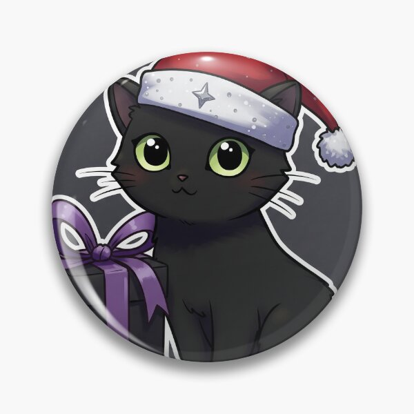 Artikelvorschau, Süße schwarze Katze mit gotischer Weihnachtsmütze – Dunkler Feiertagszauber entworfen und verkauft von DelyCada.