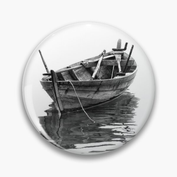 Item preview, Black White Row Boat Lake designed and sold by ChristinasMess.