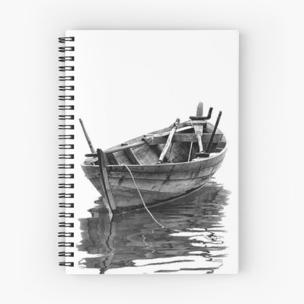Item preview, Black White Row Boat Lake designed and sold by ChristinasMess.