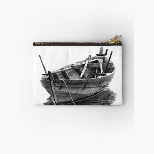 Item preview, Black White Row Boat Lake designed and sold by ChristinasMess.