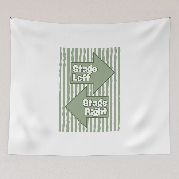 Item preview, Stage Left Stage Right in Sage Green designed and sold by Dondonmart.