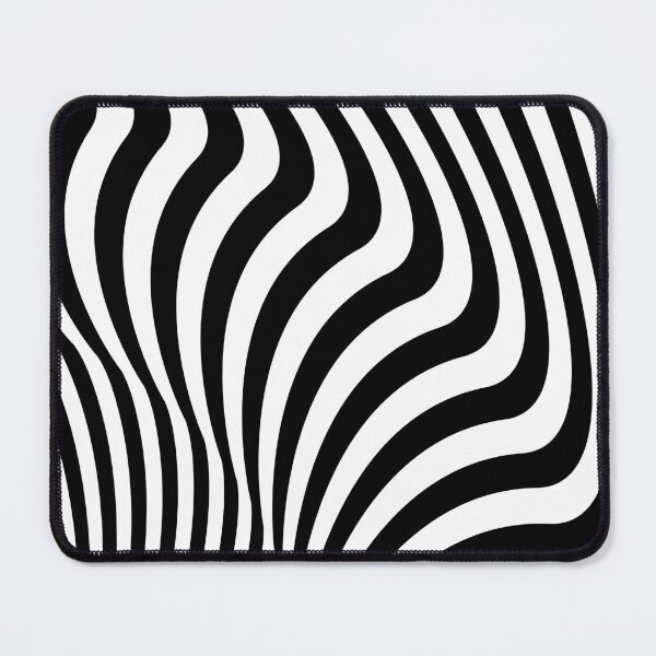 Item preview, Zebra Wavy Stripes Black And White designed and sold by TheCatmeow2000.