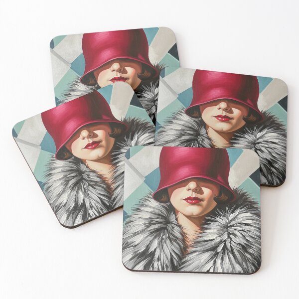 Item preview, The Crimson Cloche - Original Art Deco Artwork designed and sold by elektronen.