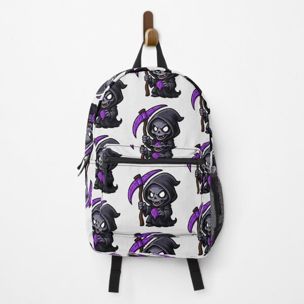 Item preview, Chibi Grim Reaper with Purple Scythe – Kawaii Halloween Design designed and sold by Ahau Designs.