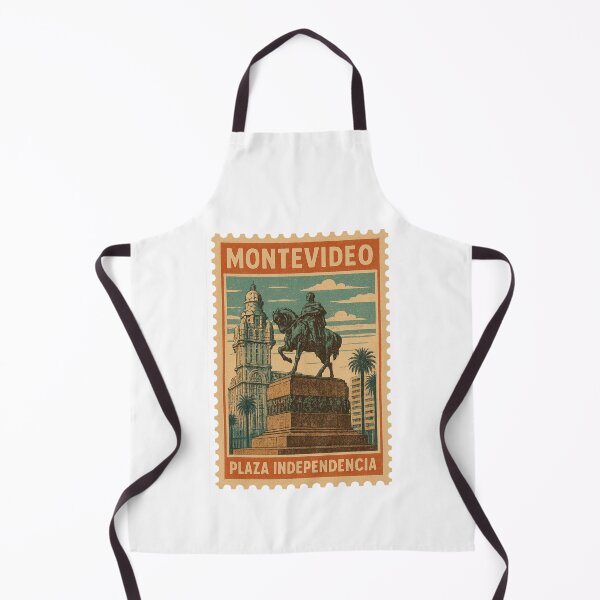 Item preview, Montevideo Plaza Independencia Vintage Postage Stamp Illustration designed and sold by CleanQuotes.