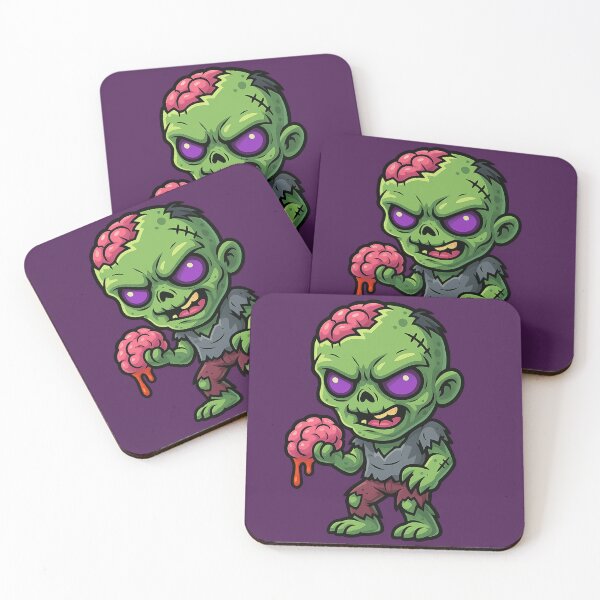 Item preview, Chibi Zombie with Brain – Kawaii Halloween Design designed and sold by Ahau Designs.