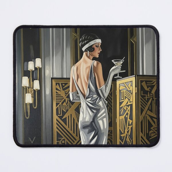 Item preview, The Silver Salon - Original Art Deco Artwork designed and sold by elektronen.