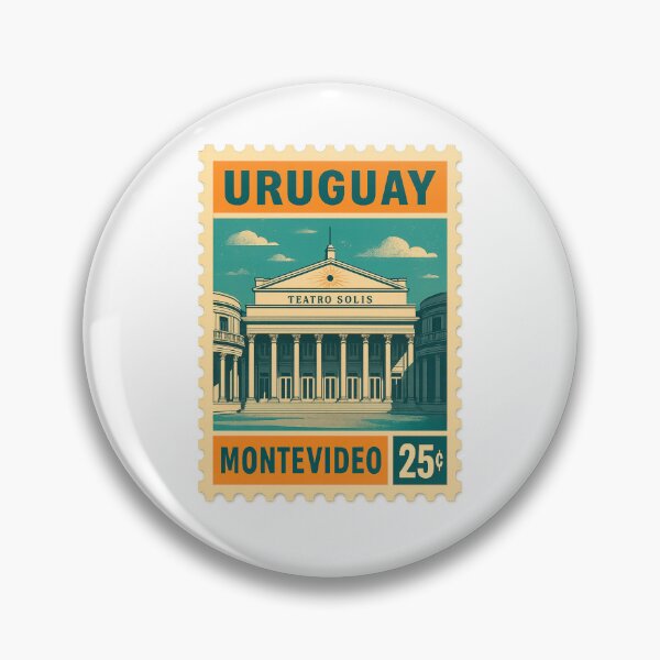 Artikelvorschau, Teatro Solís Montevideo Vintage Briefmarke Illustration entworfen und verkauft von CleanQuotes.