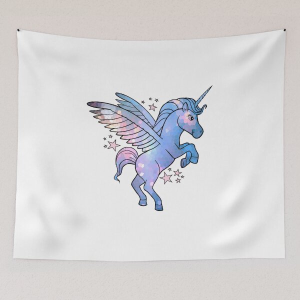Item preview, Baby blue magical unicorn  designed and sold by GingerLabz.