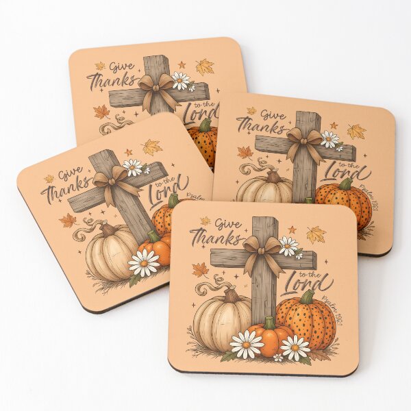 Item preview, Give Thanks to the Lord Cross, Psalm 136:1, Christian Fall Decor, Thanksgiving Scripture Wall Art, Faith Home Decoration designed and sold by Hope & Light Designs.