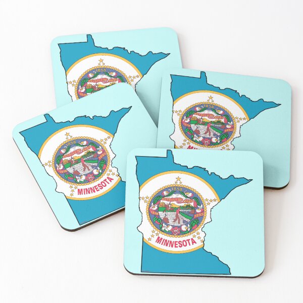 Item preview, Minnesota Map with Minnesota State Flag designed and sold by Havocgirl.