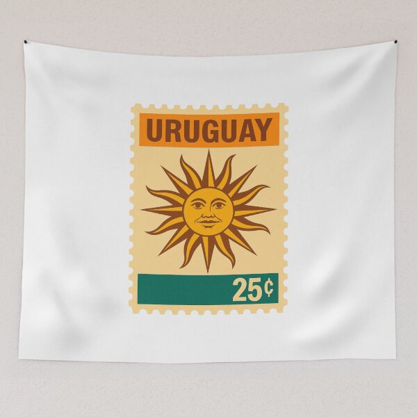Item preview, Uruguay Sun of May Vintage Postage Stamp Illustration designed and sold by CleanQuotes.