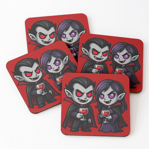 Item preview, Chibi Vampire Couple – Kawaii Halloween Design designed and sold by Ahau Designs.