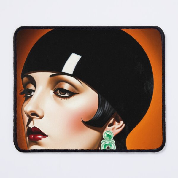 Item preview, The Jade Earring - Original Art Deco Artwork designed and sold by elektronen.