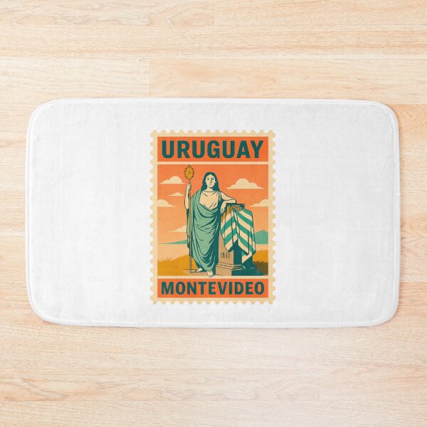 Item preview, Uruguay Patria Allegory Vintage Postage Stamp Illustration designed and sold by CleanQuotes.