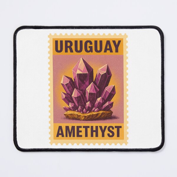 Item preview, Uruguay Amethyst Vintage Postage Stamp Design designed and sold by CleanQuotes.