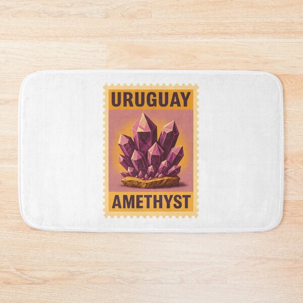 Item preview, Uruguay Amethyst Vintage Postage Stamp Design designed and sold by CleanQuotes.