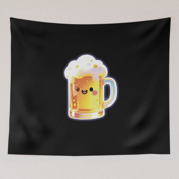 Item preview, Cheerful Beer Mug Kawaii Sticker designed and sold by Origen88.