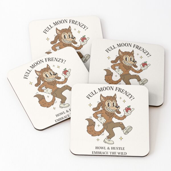 Item preview, Full Moon Frenzy! Retro Werewolf Monster Cartoon designed and sold by HoopeStylee.