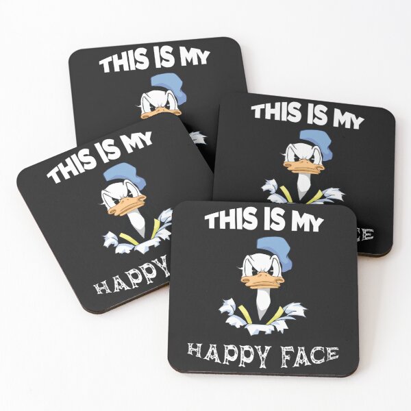 Item preview, Donald_Duck_Angry_Grumpy This_is_My_Happy Face designed and sold by IsaiahSchiller.