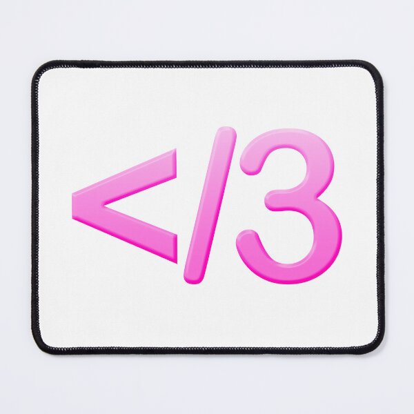 Item preview, </3 Pink Broken Heart Keyboard Emote designed and sold by Memes N Lore .