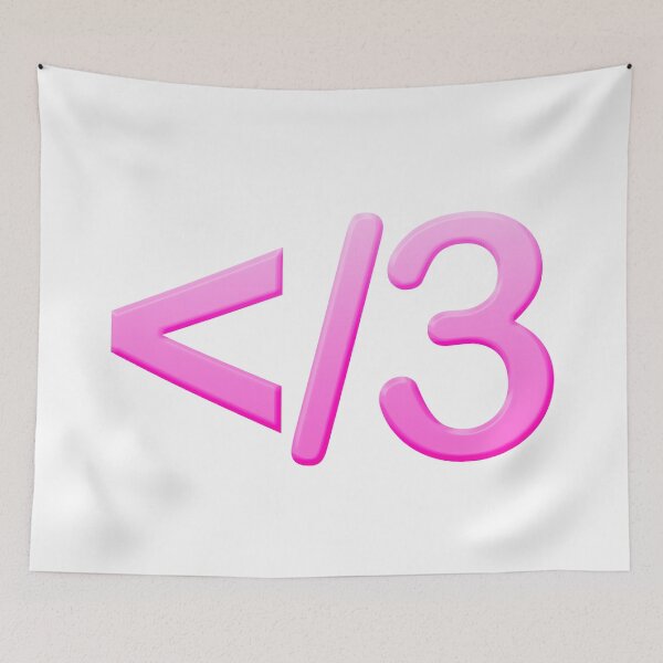 Item preview, </3 Pink Broken Heart Keyboard Emote  designed and sold by Memes N Lore .