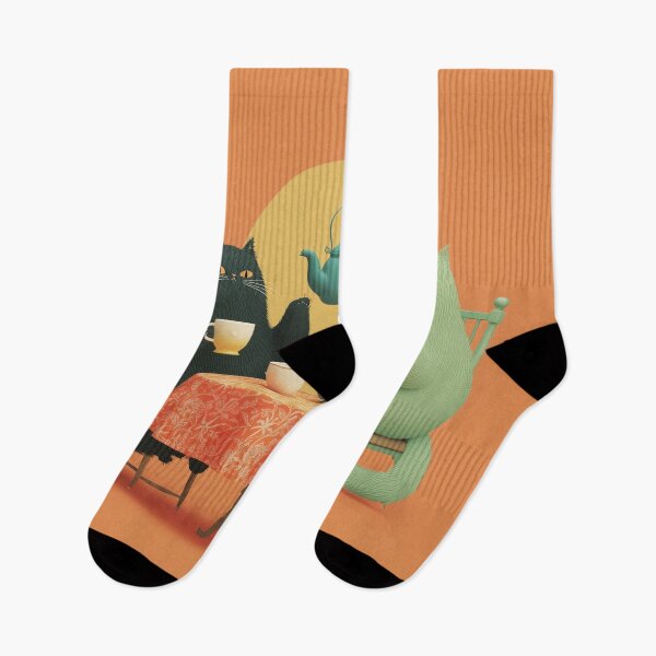Item preview, Minimalist Cats Having Tea designed and sold by Rtymer.