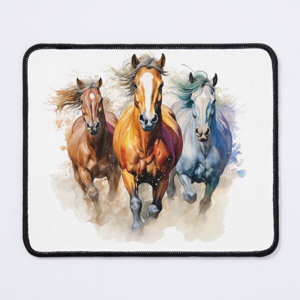 Item preview, Running Mustangs – Wild Horse Watercolor Western Art designed and sold by PixelExpressStudio.